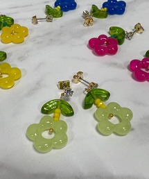 【KOREAN ITEM】フラワーロングピアス
