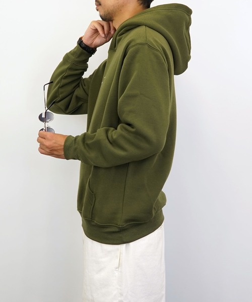 Burner(バーナー)の「【GROOVY STORE】ロゴプリントプルオーバーフーディ裏起毛(パーカー・メンズ・ブラック/杢グレー/バーガンディー/カーキ/グレイッシュベージュ/ホワイト/ライトブラック/ブルー・M/L/LL)」の21枚目の写真