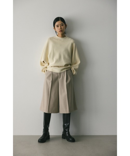 STYLEMIXER（スタイルミキサー）の「ボリュームスリーブルーズニット（ニット/セーター・レディース・ネイビー/ブラック/オレンジ/アイボリー・FREE）」の6枚目の写真