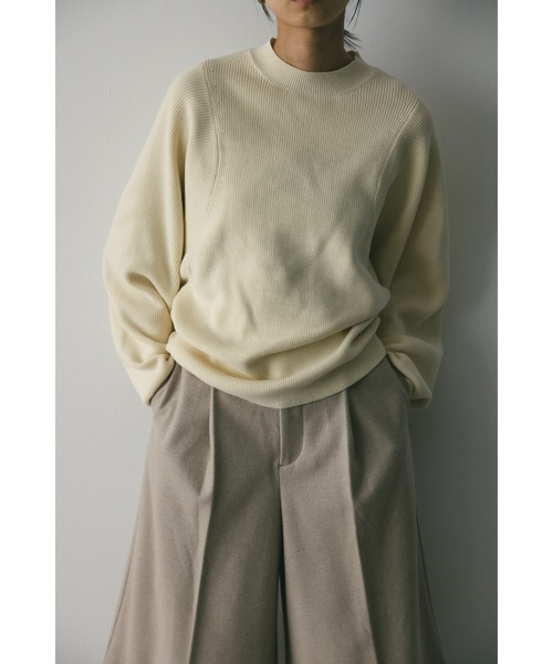 STYLEMIXER（スタイルミキサー）の「ボリュームスリーブルーズニット（ニット/セーター・レディース・ネイビー/ブラック/オレンジ/アイボリー・FREE）」の11枚目の写真