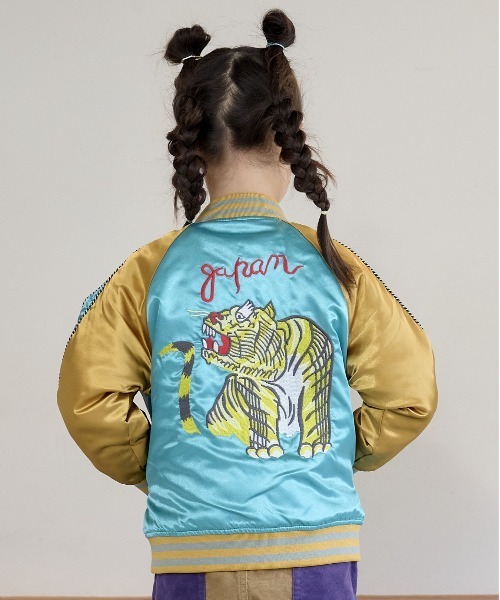 BIG FIELD（ビッグフィールド）の「スカジャン（90～150cm）（スカジャン・キッズ・ブラック/エメラルド・90/100/110/120/130/140/150）」の3枚目の写真