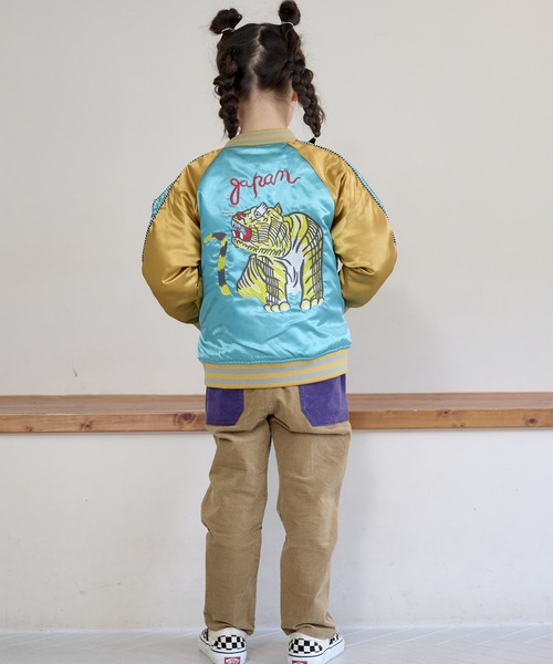 BIG FIELD（ビッグフィールド）の「スカジャン（90～150cm）（スカジャン・キッズ・ブラック/エメラルド・90/100/110/120/130/140/150）」の6枚目の写真