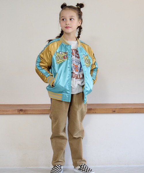 BIG FIELD（ビッグフィールド）の「スカジャン（90～150cm）（スカジャン・キッズ・ブラック/エメラルド・90/100/110/120/130/140/150）」の5枚目の写真