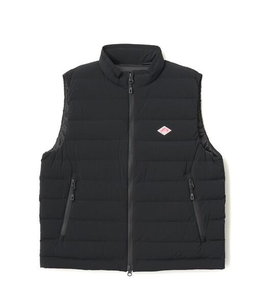 DANTON（ダントン）の「WOMEN'S STRETCH NYLON MIDDLE DOWN STAND COLLAR VEST（ダウンベスト・レディース・チャコール/カーキ/ブラウン/グレイッシュベージュ/ブラック・M/S/XS）」の6枚目の写真