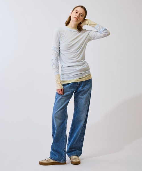 THE SHINZONE（ザ　シンゾーン）の「BAGGY JEANS バギー ジーンズ デニム パンツ（デニムパンツ・レディース・ブルー/ホワイト・38/34/36/32）」の11枚目の写真