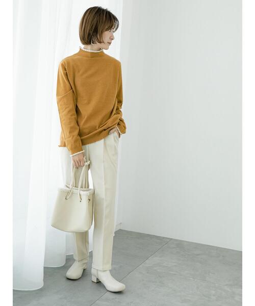 Samansa Mos2 blue（サマンサモスモスブルー）の「【吸湿発熱】マルチスタイルテーパードパンツ（その他パンツ・レディース・チャコールグレー/カーキ/キャメル/キナリ/ベージュ/ネイビー/ブラック・S/L/M/SS）」の21枚目の写真