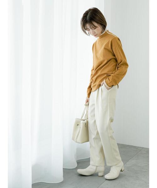 Samansa Mos2 blue（サマンサモスモスブルー）の「【吸湿発熱】マルチスタイルテーパードパンツ（その他パンツ・レディース・チャコールグレー/カーキ/キャメル/キナリ/ベージュ/ネイビー/ブラック・S/L/M/SS）」の22枚目の写真