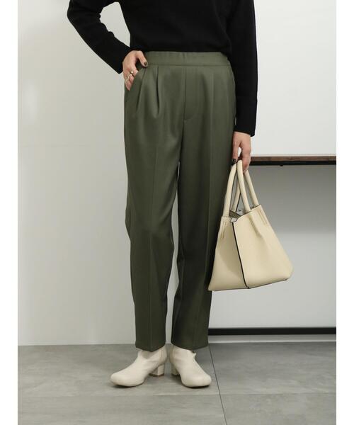 Samansa Mos2 blue（サマンサモスモスブルー）の「【吸湿発熱】マルチスタイルテーパードパンツ（その他パンツ・レディース・チャコールグレー/カーキ/キャメル/キナリ/ベージュ/ネイビー/ブラック・S/L/M/SS）」の10枚目の写真