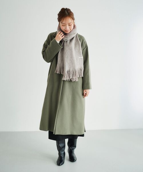 le.coeur blanc（ルクールブラン）の「シャギーカラーストール（ストール/ショール・レディース・ライトグレー/ベージュ/サックスブルー・FREE）」の8枚目の写真