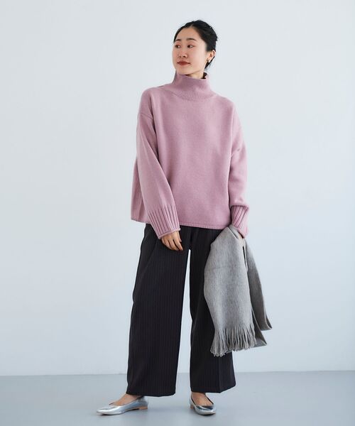 le.coeur blanc（ルクールブラン）の「シャギーカラーストール（ストール/ショール・レディース・ライトグレー/ベージュ/サックスブルー・FREE）」の9枚目の写真