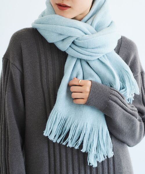 le.coeur blanc（ルクールブラン）の「シャギーカラーストール（ストール/ショール・レディース・ライトグレー/ベージュ/サックスブルー・FREE）」の19枚目の写真