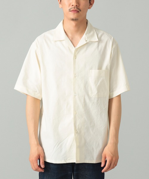A VONTADE(アボンタージ)の「*A VONTADE / コットンリネン オープンカラー ショートスリーブシャツ(シャツ/ブラウス・メンズ・チャコールグレー/ナチュラル/ブラック・LARGE/SMALL/MEDIUM)」の6枚目の写真