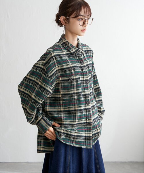 LBC（エルビーシー）の「モールチェックＣＰＯシャツ（シャツ/ブラウス・レディース・グリーン/ブラック・M）」の16枚目の写真
