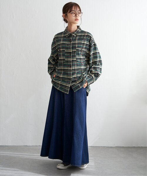 LBC（エルビーシー）の「モールチェックＣＰＯシャツ（シャツ/ブラウス・レディース・グリーン/ブラック・M）」の17枚目の写真