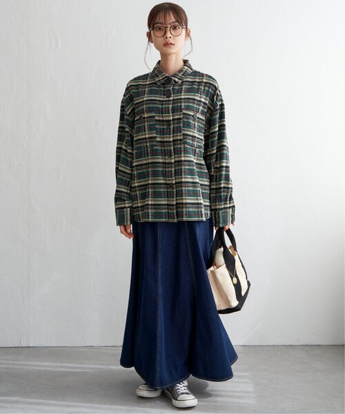 LBC（エルビーシー）の「モールチェックＣＰＯシャツ（シャツ/ブラウス・レディース・グリーン/ブラック・M）」の18枚目の写真
