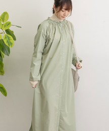 フリルギャザーネックワンピース