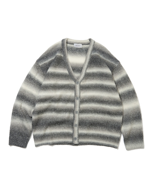 VENCEEXCHANGE（ヴァンスエクスチェンジ）の「総柄ニットVカーディガン（カーディガン/ボレロ・メンズ・グレー系その他/ネイビー/ホワイト/ブルー/マスタード/ブラック/ダークグリーン/ベージュ/チャコールグレー/ターコイズブルー・L/M）」の4枚目の写真