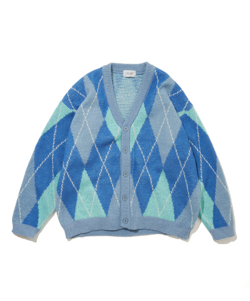 VENCEEXCHANGE（ヴァンスエクスチェンジ）の「総柄ニットVカーディガン（カーディガン/ボレロ・メンズ・グレー系その他/ネイビー/ホワイト/ブルー/マスタード/ブラック/ダークグリーン/ベージュ/チャコールグレー/ターコイズブルー・L/M）」の9枚目の写真