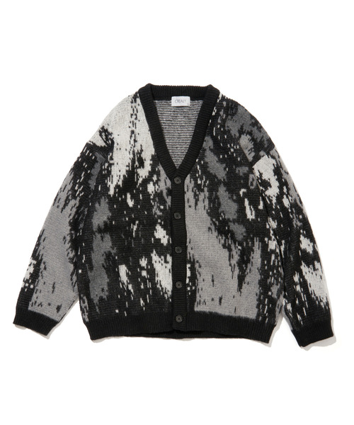 VENCEEXCHANGE（ヴァンスエクスチェンジ）の「総柄ニットVカーディガン（カーディガン/ボレロ・メンズ・グレー系その他/ネイビー/ホワイト/ブルー/マスタード/ブラック/ダークグリーン/ベージュ/チャコールグレー/ターコイズブルー・L/M）」の3枚目の写真