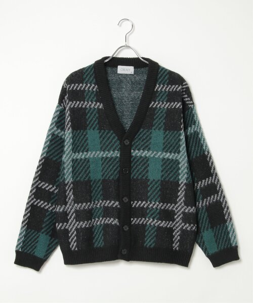 VENCEEXCHANGE（ヴァンスエクスチェンジ）の「総柄ニットVカーディガン（カーディガン/ボレロ・メンズ・グレー系その他/ネイビー/ホワイト/ブルー/マスタード/ブラック/ダークグリーン/ベージュ/チャコールグレー/ターコイズブルー・L/M）」の6枚目の写真