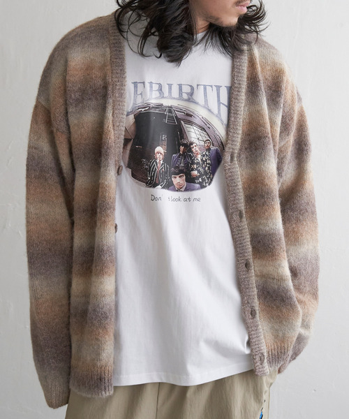 VENCEEXCHANGE（ヴァンスエクスチェンジ）の「総柄ニットVカーディガン（カーディガン/ボレロ・メンズ・グレー系その他/ネイビー/ホワイト/ブルー/マスタード/ブラック/ダークグリーン/ベージュ/チャコールグレー/ターコイズブルー・L/M）」の15枚目の写真