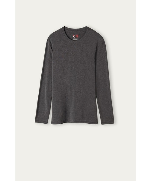 Intimissimi(インティミッシミ)の「モダール&カシミヤ ロングスリーブ トップス(Tシャツ/カットソー・メンズ・ヘザーチャコール/ホワイト/ブラック/ダークネイビー・L/XL/S/M)」の15枚目の写真