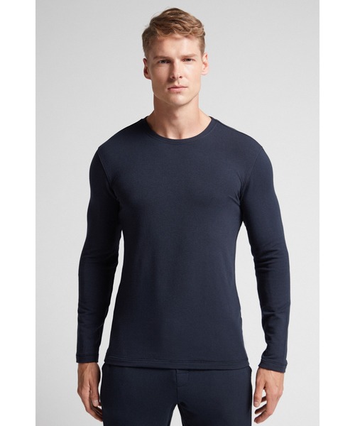 Intimissimi(インティミッシミ)の「モダール&カシミヤ ロングスリーブ トップス(Tシャツ/カットソー・メンズ・ヘザーチャコール/ホワイト/ブラック/ダークネイビー・L/XL/S/M)」の17枚目の写真