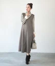 M.deux | [[ベロアパイピングジャンパースカート]](ジャンパースカート)