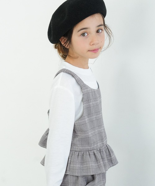 coca(coca)(コカ)の「キッズ チェックビスチェTシャツセット(Tシャツ/カットソー・キッズ・ブラック・120/140/130/110)」の8枚目の写真