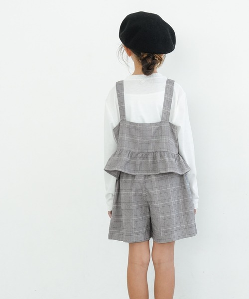 coca(coca)(コカ)の「キッズ チェックビスチェTシャツセット(Tシャツ/カットソー・キッズ・ブラック・120/140/130/110)」の7枚目の写真