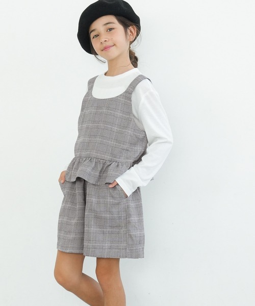 coca(coca)(コカ)の「キッズ チェックビスチェTシャツセット(Tシャツ/カットソー・キッズ・ブラック・120/140/130/110)」の5枚目の写真