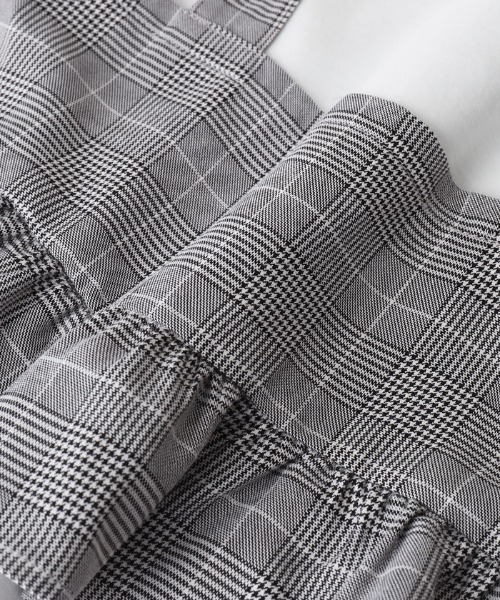 coca(coca)(コカ)の「キッズ チェックビスチェTシャツセット(Tシャツ/カットソー・キッズ・ブラック・120/140/130/110)」の3枚目の写真