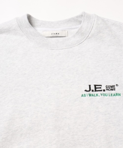 JIEDA(ジエダ)の「JE EMBROIDERY SWEAT CREW(スウェット・メンズ・ブラック/グレー・1/2)」の7枚目の写真