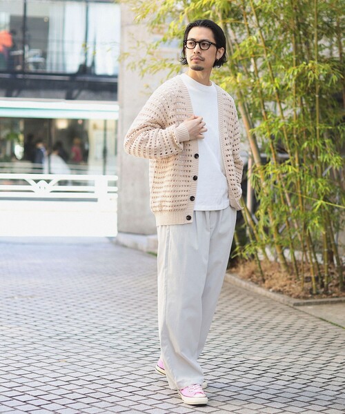 B:MING by BEAMS(ビーミングバイビームス)の「メッシュ V ガーディガン(カーディガン/ボレロ・メンズ・ブラック/ホワイト系その他5/イエロー系その他5・X-LARGE/LARGE/MEDIUM/SMALL)」の5枚目の写真