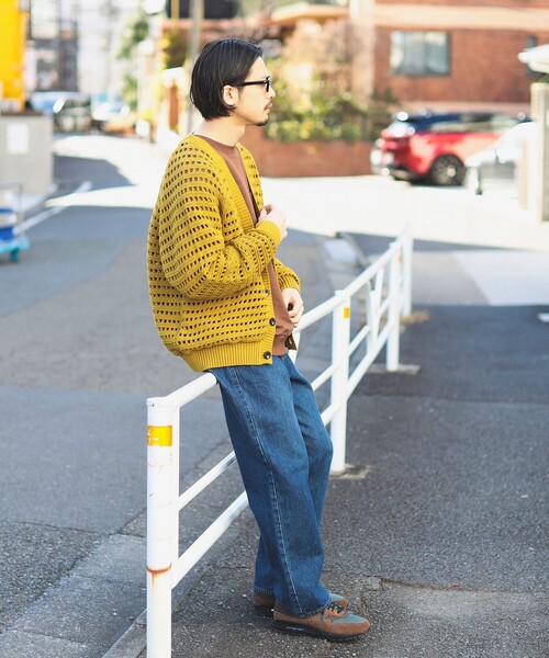 B:MING by BEAMS(ビーミングバイビームス)の「メッシュ V ガーディガン(カーディガン/ボレロ・メンズ・ブラック/ホワイト系その他5/イエロー系その他5・X-LARGE/LARGE/MEDIUM/SMALL)」の7枚目の写真