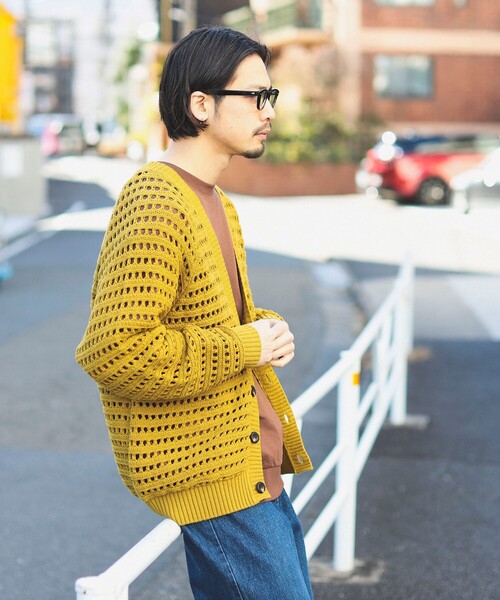 B:MING by BEAMS(ビーミングバイビームス)の「メッシュ V ガーディガン(カーディガン/ボレロ・メンズ・ブラック/ホワイト系その他5/イエロー系その他5・X-LARGE/LARGE/MEDIUM/SMALL)」の10枚目の写真