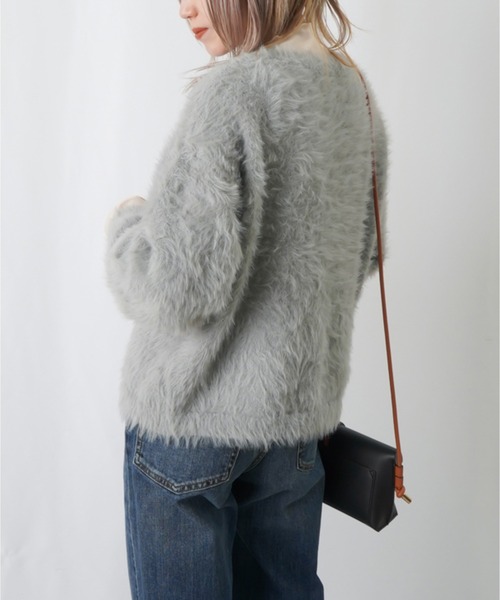 LUCA/LADY LUCK LUCA（ルカ/レディラックルカ）の「LC/LLL フェザーニットカーディガン（カーディガン/ボレロ・レディース・ピンク/ブラック/グレー/ライトベージュ・FREE）」の14枚目の写真