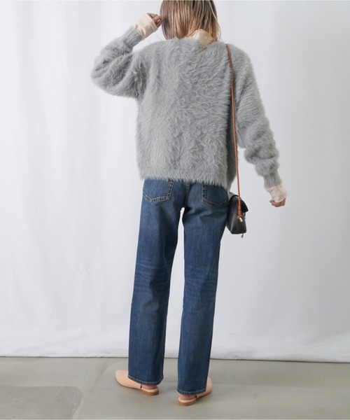 LUCA/LADY LUCK LUCA（ルカ/レディラックルカ）の「LC/LLL フェザーニットカーディガン（カーディガン/ボレロ・レディース・ピンク/ブラック/グレー/ライトベージュ・FREE）」の17枚目の写真