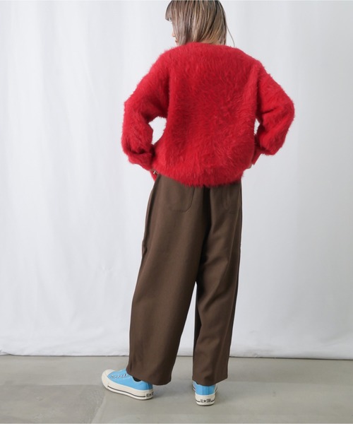 LUCA/LADY LUCK LUCA（ルカ/レディラックルカ）の「LC/LLL フェザーニットカーディガン（カーディガン/ボレロ・レディース・ピンク/ブラック/グレー/ライトベージュ・FREE）」の8枚目の写真