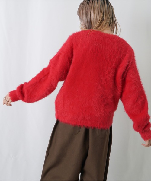 LUCA/LADY LUCK LUCA（ルカ/レディラックルカ）の「LC/LLL フェザーニットカーディガン（カーディガン/ボレロ・レディース・ピンク/ブラック/グレー/ライトベージュ・FREE）」の11枚目の写真