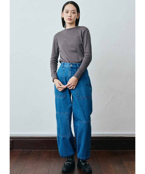 MEDE19F（メデジュウキュウ）の「ＭＥＤＥ１９Ｆ　エアリーな風合いの吸湿発熱コットンクルーネックトップス（Tシャツ/カットソー・レディース・ブラック/チャコールグレー/オフホワイト・X-LARGE/XX-LARGE/LARGE/MEDIUM）」の4枚目の写真