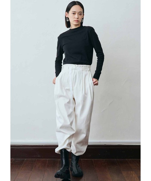 MEDE19F（メデジュウキュウ）の「ＭＥＤＥ１９Ｆ　エアリーな風合いの吸湿発熱コットンクルーネックトップス（Tシャツ/カットソー・レディース・ブラック/チャコールグレー/オフホワイト・X-LARGE/XX-LARGE/LARGE/MEDIUM）」の6枚目の写真