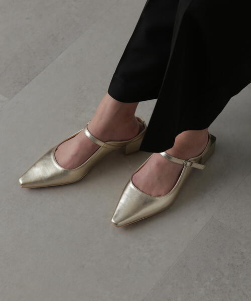 FREE'S MART（フリーズマート）の「◆メリージェーンミュール（パンプス・レディース・ブラック系その他/ゴールド/ブラック・SMALL/MEDIUM）」の3枚目の写真