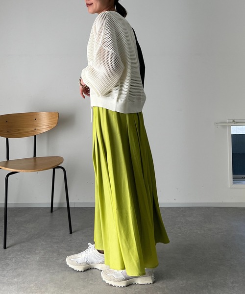 un dix cors（アンディコール）の「リヨセルタックフレアスカート（スカート・レディース・グリーン/チャコールグレー/インディゴブルー・FREE）」の12枚目の写真