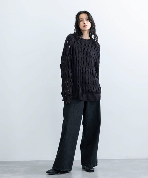 JUNRED（ジュンレッド）の「【 追加生産 】ヴィンテージデニムフラットストレートパンツ（デニムパンツ・メンズ・ブラック/ネイビー・S/M/L）」の7枚目の写真