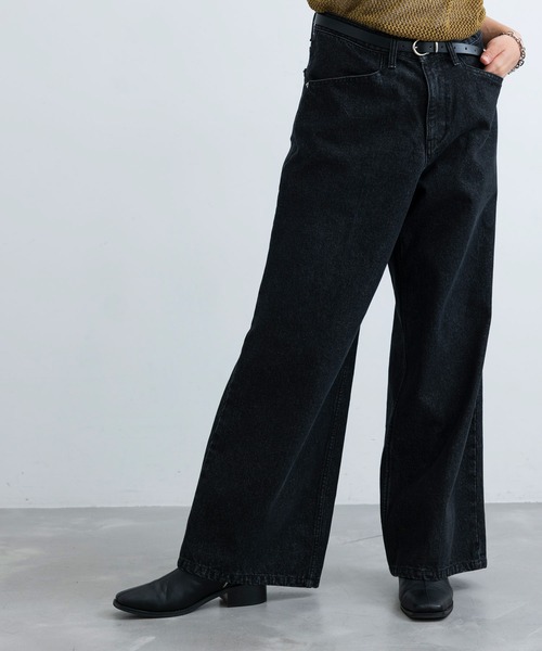 JUNRED（ジュンレッド）の「【 追加生産 】ヴィンテージデニムフラットストレートパンツ（デニムパンツ・メンズ・ブラック/ネイビー・S/M/L）」の21枚目の写真