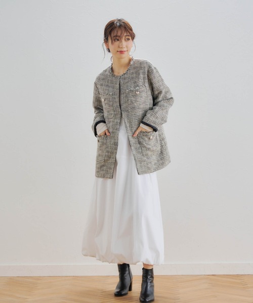 Droite lautreamont(ドロワットロートレアモン)の「タイプライターバルーンスカート≪手洗い可能≫(スカート・レディース・イエロー/オフホワイト/ブラック・S/M)」の7枚目の写真