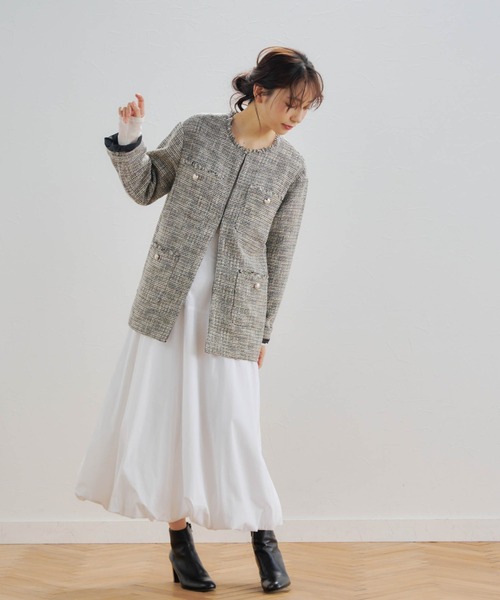 Droite lautreamont(ドロワットロートレアモン)の「タイプライターバルーンスカート≪手洗い可能≫(スカート・レディース・イエロー/オフホワイト/ブラック・S/M)」の8枚目の写真