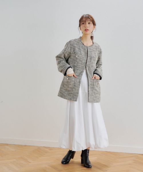 Droite lautreamont(ドロワットロートレアモン)の「タイプライターバルーンスカート≪手洗い可能≫(スカート・レディース・イエロー/オフホワイト/ブラック・S/M)」の9枚目の写真