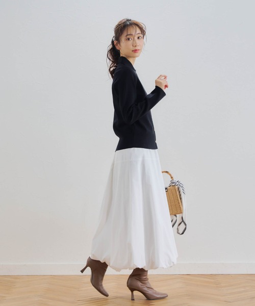 Droite lautreamont(ドロワットロートレアモン)の「タイプライターバルーンスカート≪手洗い可能≫(スカート・レディース・イエロー/オフホワイト/ブラック・S/M)」の10枚目の写真